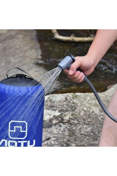 Tradeo Pressure Shower with Foot Pump Lightweight Outdoor Inflatable Shower Pressure Shower Water Bag