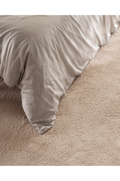 Madame Coco Reverie King Size Pamuklu Bambu Armürlü Nevresim Takımı - Taş