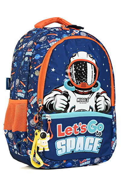 MUGGLE Mu5868 Set de 3 rucsac pentru școală primară astronaut [ghiozdan + cutie de prânz + trusa)