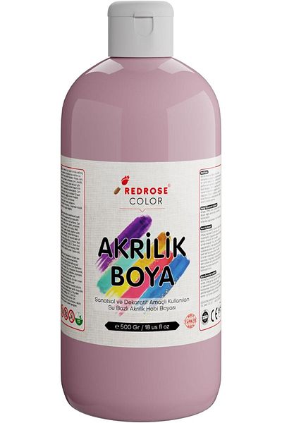 LiderGlobal . Rose Light Pink Acrylic Paint 500 Gr 903970
