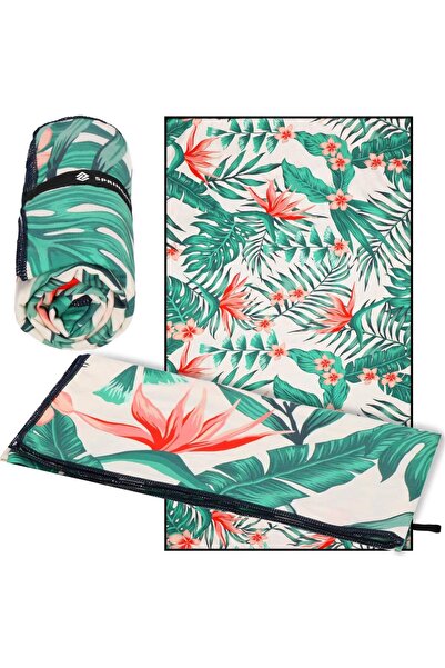 OEM Quick-drying beach towel, carrying case, 90x180cm, floral pattern