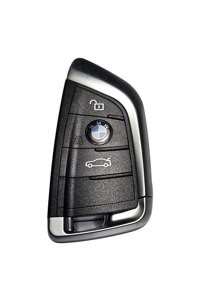 OEM BMW Key Case Knife X5 X6 with 3 Buttons, Black, with Keychain MATY KEY