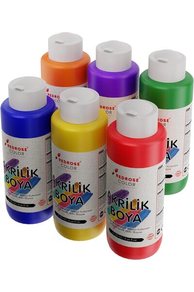 LiderGlobal . Rose Ara Colors Acrylic Paint Set of 6 6X120 ml 903970