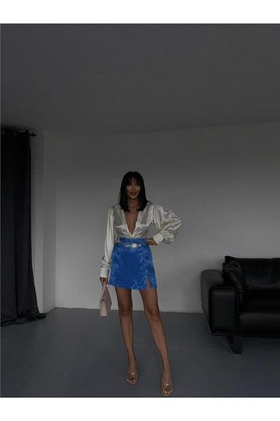 modamtn Jacquard short skirt - blue