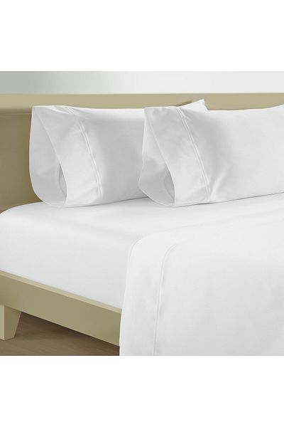 Cottage ملاءة سرير قطنية 200TC - 180*200، أبيض