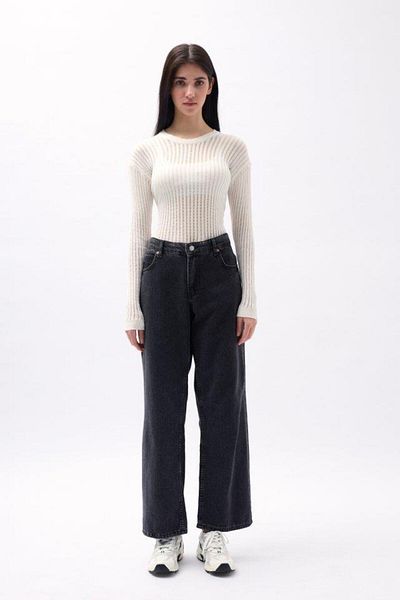 modamtn    Ribbed Transparent Blouse