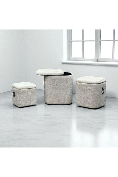 Gharaib Al Tuhaf Square Storage Box Set - 3 Pieces in Different Sizes