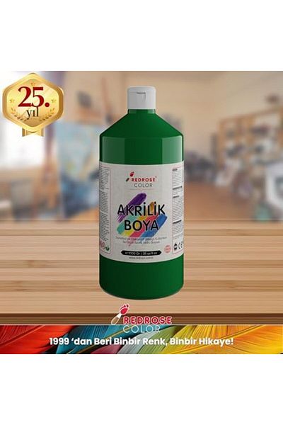 LiderGlobal . Rose Green Acrylic Paint 1000 Gr 903970