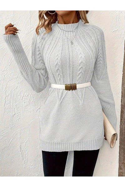 modamtn    Women's Long Sleeve Semi-Turtleneck Knitwear Blouse