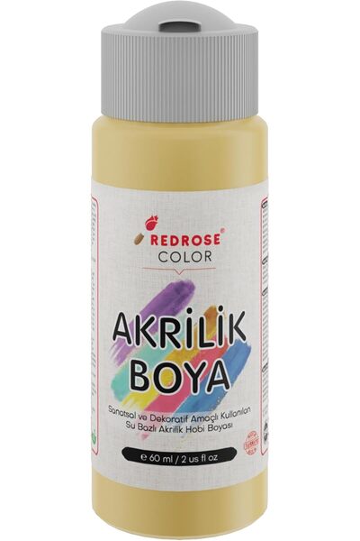 LiderGlobal . Rose Mustard Acrylic Paint 60 ml 903970