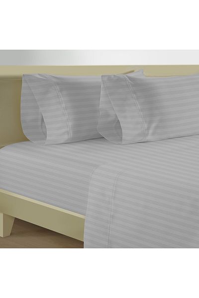 AMBRA 400TC cotton fitted sheet - 180*200, grey