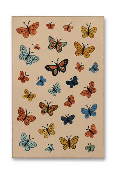 Rugs Modern Halı Μοντέρνο διακοσμητικό χαλί με υφαντό σχέδιο πολύχρωμων πεταλ...