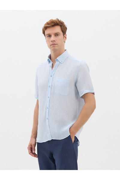 Karaca Erkek Modern Fıt Gömlek-Açık Mavi