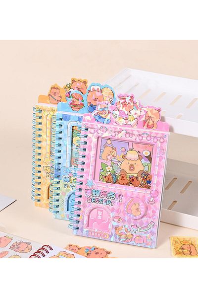 Gift Moda Capybara Vending Notebook – Cute Notebook with Tokens and Stickers