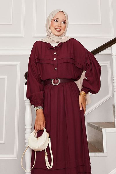 EBRUTESETTÜR Balloon Sleeve Shirt Skirt Double Set