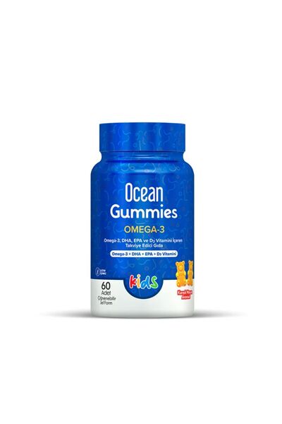 Ocean Gummies Omega 3 60 Adet Çiğnenebilir Jel Form