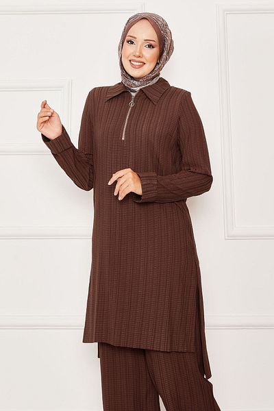 EBRUTESETTÜR Double Suit with Half Zipper Detail