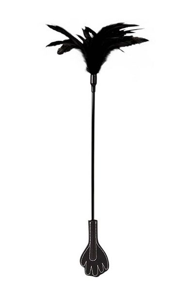 Guilty Pleasure Double Riding Crop, Guilty Pleasure, Feather Crop, Black