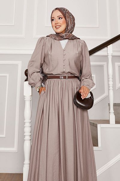 EBRUTESETTÜR Brit Button Detailed Skirted Double Suit