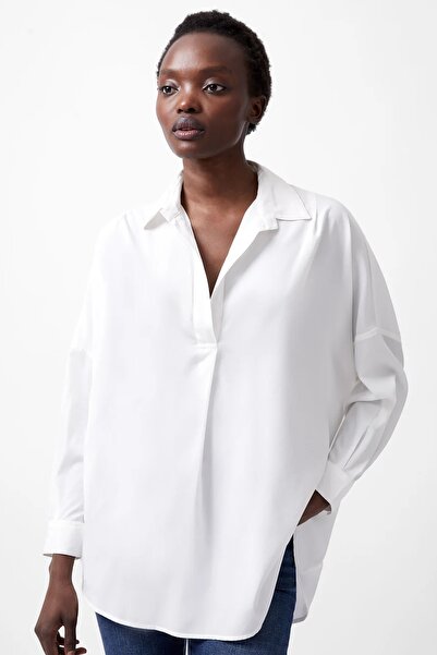 French Connection Rhodes Crepe Popover Shirt