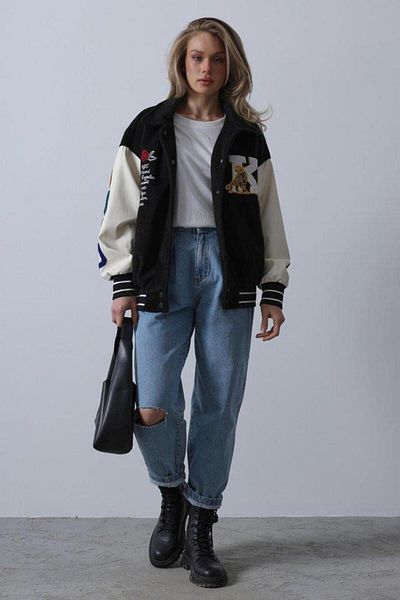 modamtn    Stamped Biker Jacket - Black