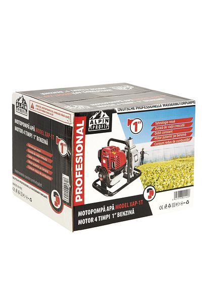 Alpin Profi KIT Motopompa Apa Alpin Profi XAP-1T 3CP, 7m³/h, Furtun 50m PVC, Utilizare Diversificata