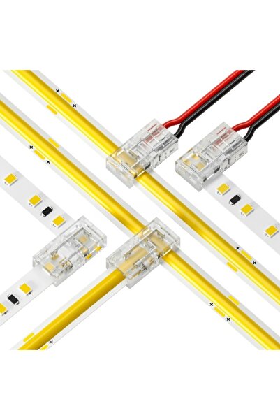 Nexo COB+SMD Şerit+Kablo T-L Bağlantı Konnektörü 10mm (5ADET)