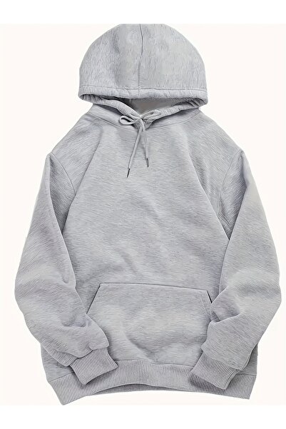 Lider Leather Hanorac de iarnă unisex cu glugă și buzunar cangur – 2 fire de ...