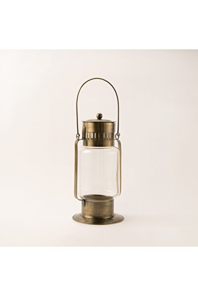 homez gold metal lantern 18*18*41 cm