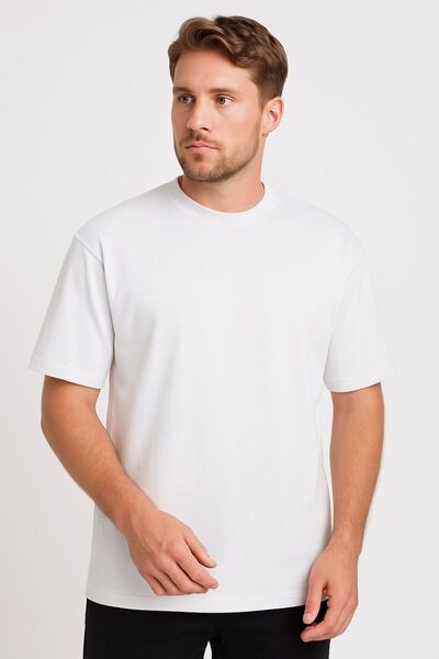 assef Unisex 2-pack Μαύρο-λευκό oversized Φαρδιά εφαρμογή 100% βαμβακερό μπλουζάκι με μαλακή υφή με λαιμόκοψη