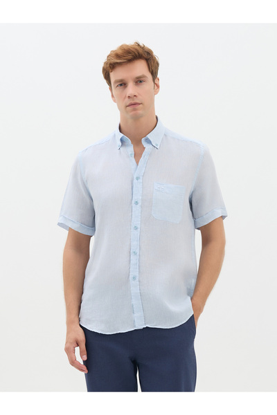 Karaca Erkek Modern Fıt Gömlek-Açık Mavi