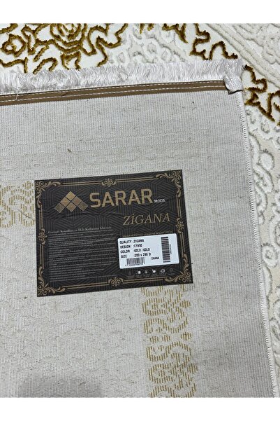 Zigana SARAR MODA HALI Saçaklı Göbek,Çerçeve Desenli Salon,Oturma,Mutfak Modern Dokuma Halısı