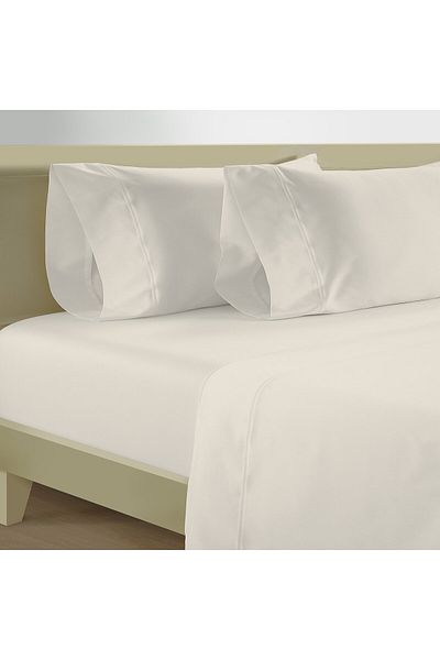 Boutique Blanche 300TC cotton fitted sheet - 180*200cm, off-white
