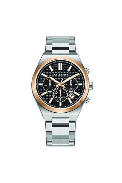 Lee Cooper Lc08084.550 Men's Wrist Watch with Silver Steel Band
