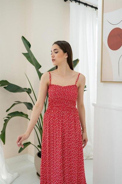 modamtn Red Skirt Ruffle Dress