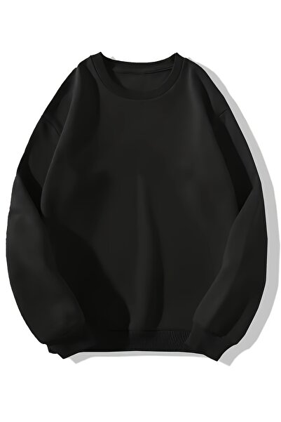 Lider Leather Hanorac unisex cu guler rotund, model de bază, XS-6XL, cu 2 fir...