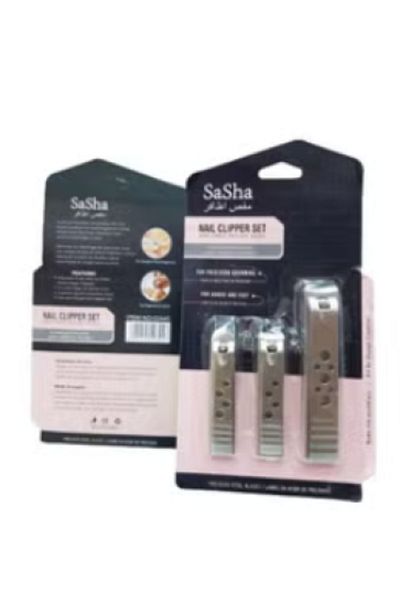 SASHA Nail Clipper Set, 3 Pieces, Elegant Design