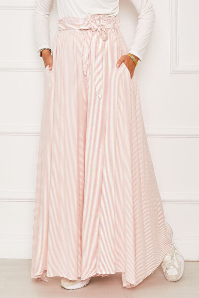 EBRUTESETTÜR Patterned Waist Belt Detailed Skirt Trousers