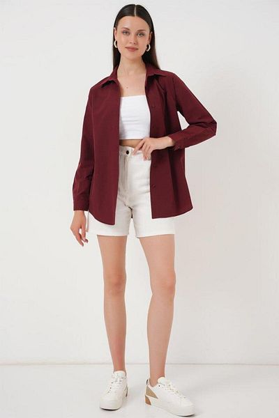 modamtn Long Sleeve Basic Shirt 20279 - Claret Red