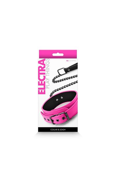 Ns Toys Set zgardă și lesă Electra, roz