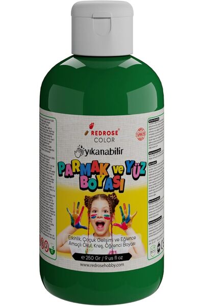 LiderGlobal . Rose Green Finger Paint 250 Gr 903970