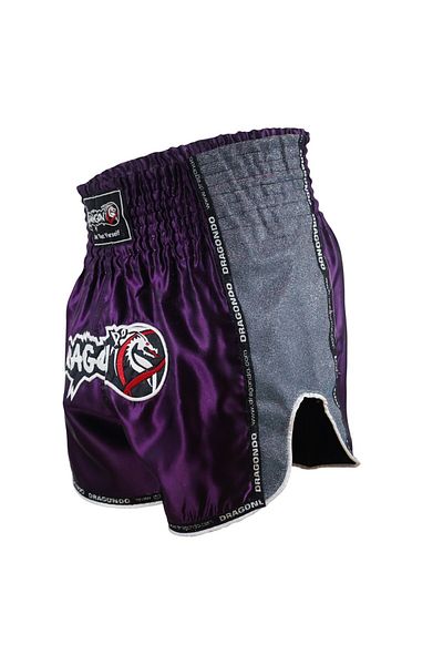 Dragondo Mt3076 Shiny Muay Thai Purple Kick Boxing Shorts