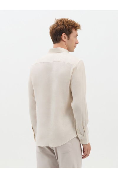Karaca Erkek Slım Fıt Gömlek-Bej