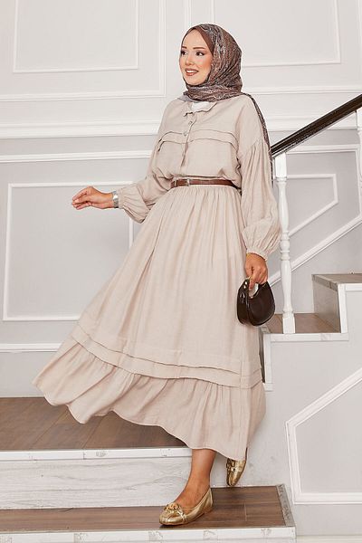 EBRUTESETTÜR Balloon Sleeve Shirt Skirt Double Set