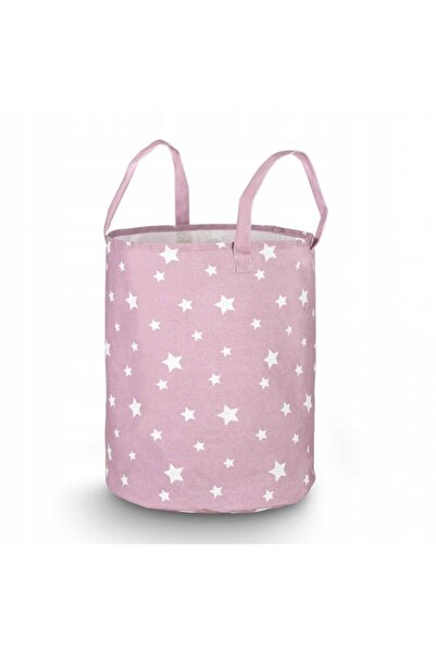 NUKIDO Cos din bumbac 35x45 cm pentru depozitarea hainelor/jucariilor Roz