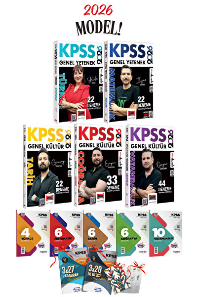 Yargı Yayınları 2026 KPSS GYGK Yargı Yayınları Tüm Dersler 5li 143 Deneme Seti ve 5li Branş Denemeleri (181 Deneme)