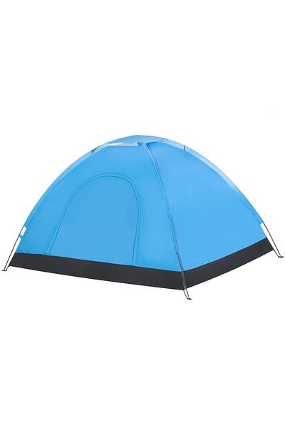 SERSIMO Beach or camping tent, waterproof, with UV protection, 2 seats, 200x150x110cm, blue