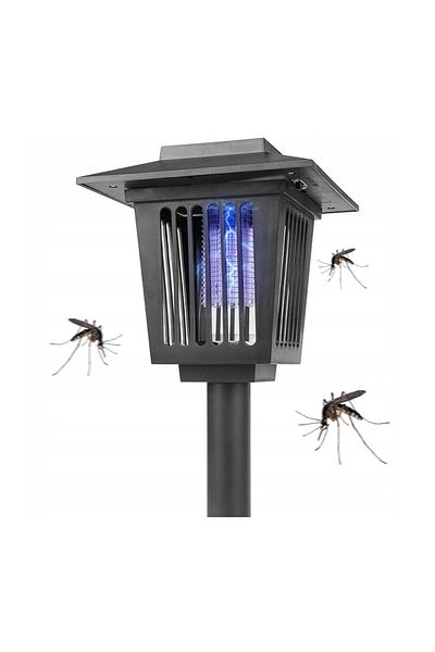 MasterLED Lampă solară anti-insecte, lumină albastră și alb rece 6500K, 10 lm, autonomie 8 ore