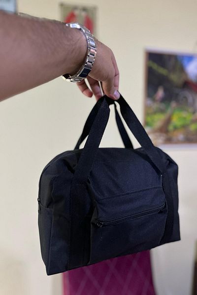 PADRİ 2 Compartment Zippered Towel Fabric Suitcase Travel Vacation Sports Hospital Multi Compartment Hand and Shoulder Bag