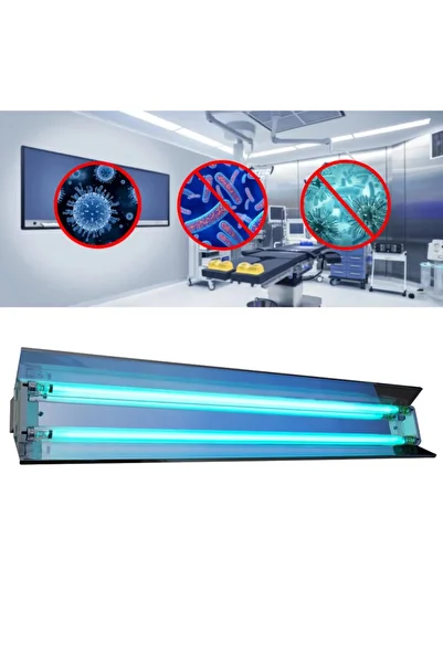 PROCART Adjustable UVC bactericidal lamp with reflector, 2x55W, for sterilization, 60 sq m, IP20